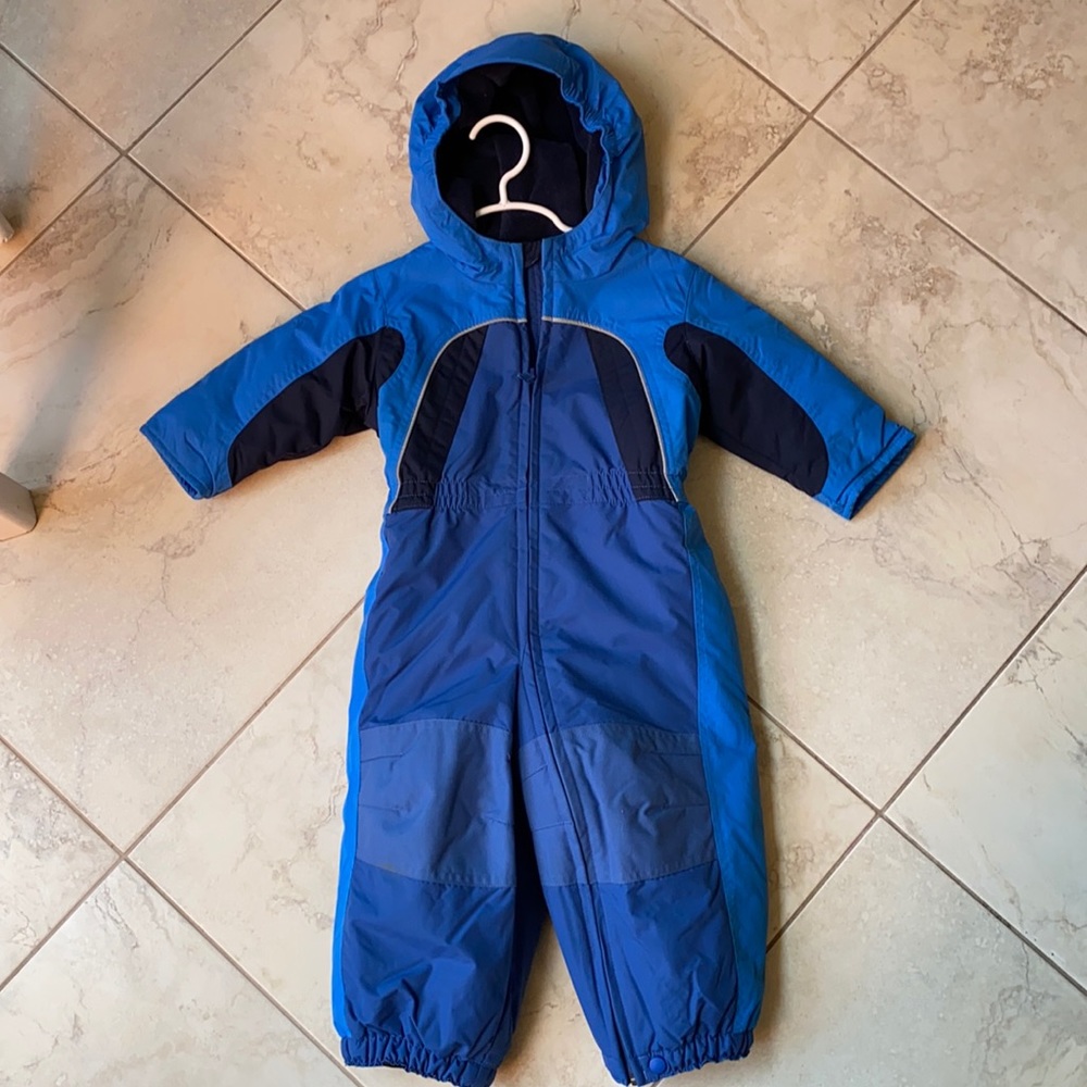 Lands End One Piece Blue Snow Suit
